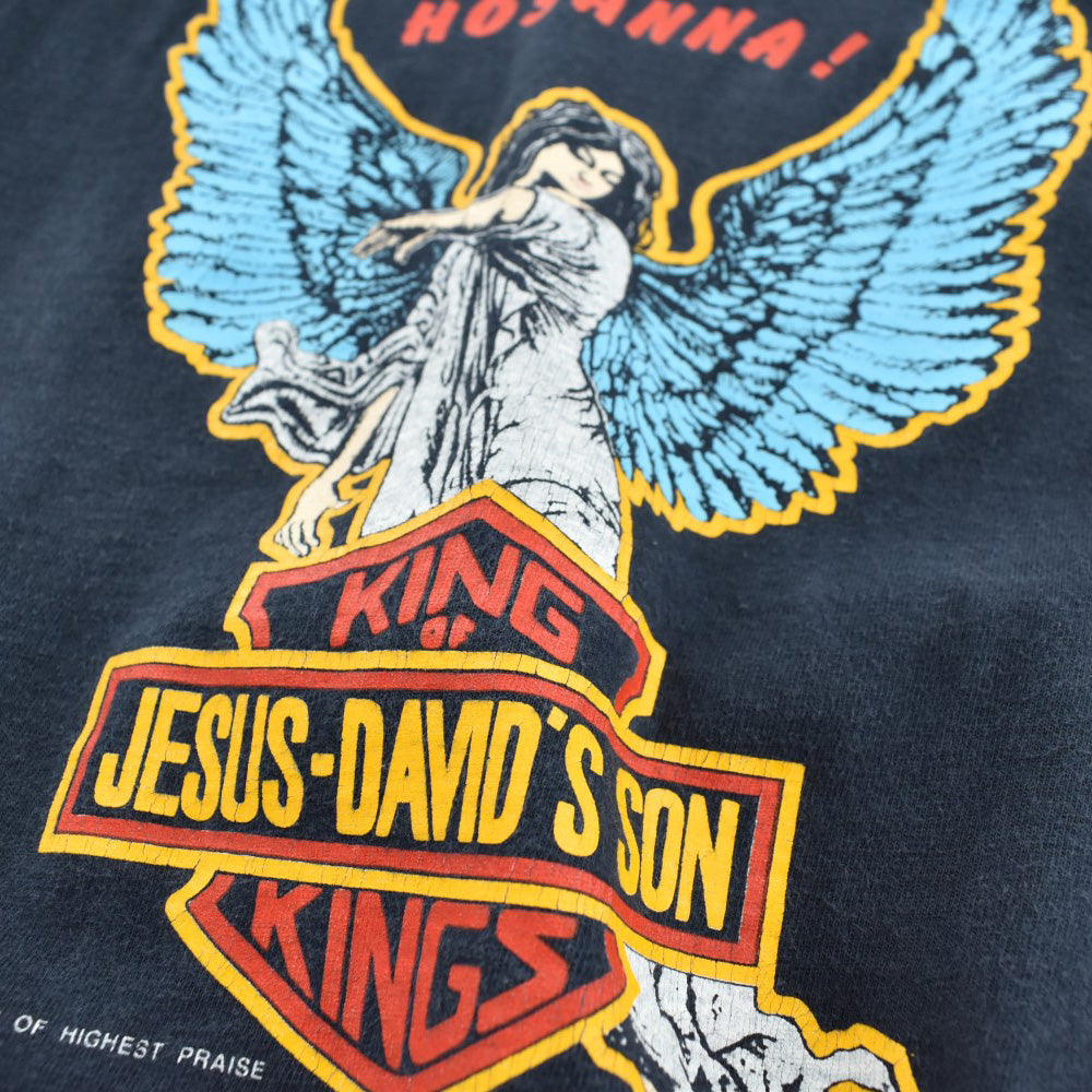 90's "JESUS-DAVID'S SON" Harley-Davidson パロディTシャツ USA製 260526H