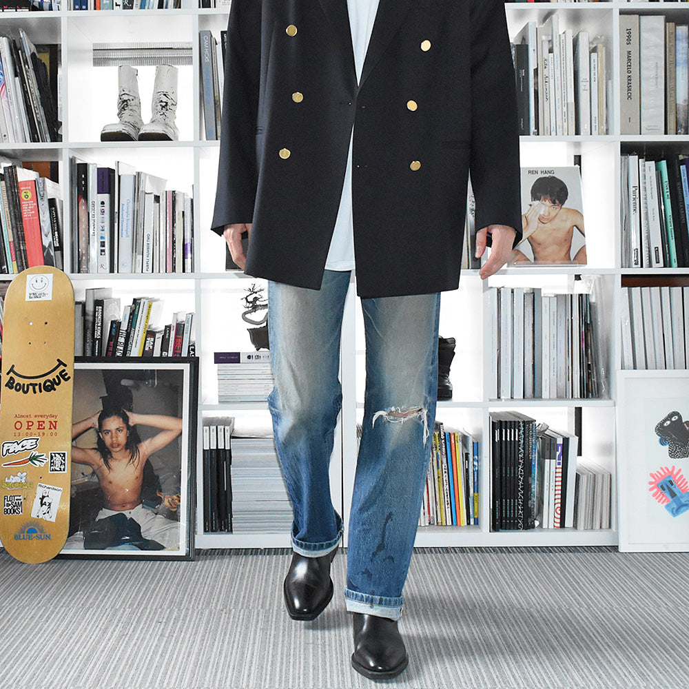 アー・ペー・セー ニュースタンダード ストレート デニムパンツ ダメージ 古着