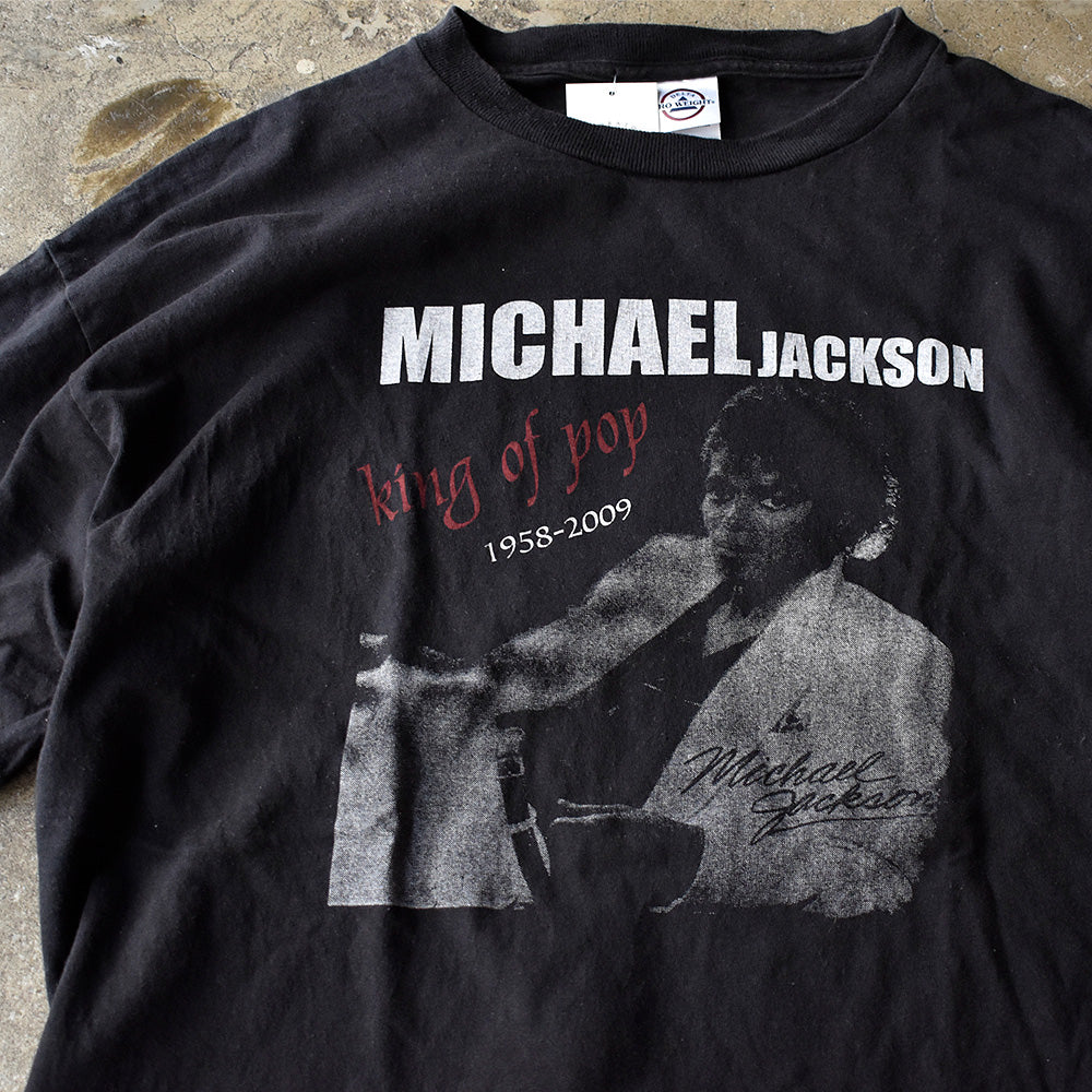 マイケル・ジャクソン King of Pop 1958-2009 メモリアル フォト Tシャツ 2009年〜 DELTA 古着