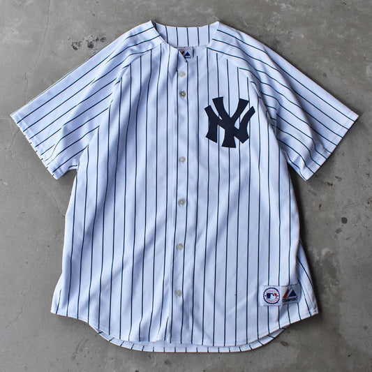 Y2K Majestic “MLB New York Yankees“ ベースボールシャツ USA製 240921H
