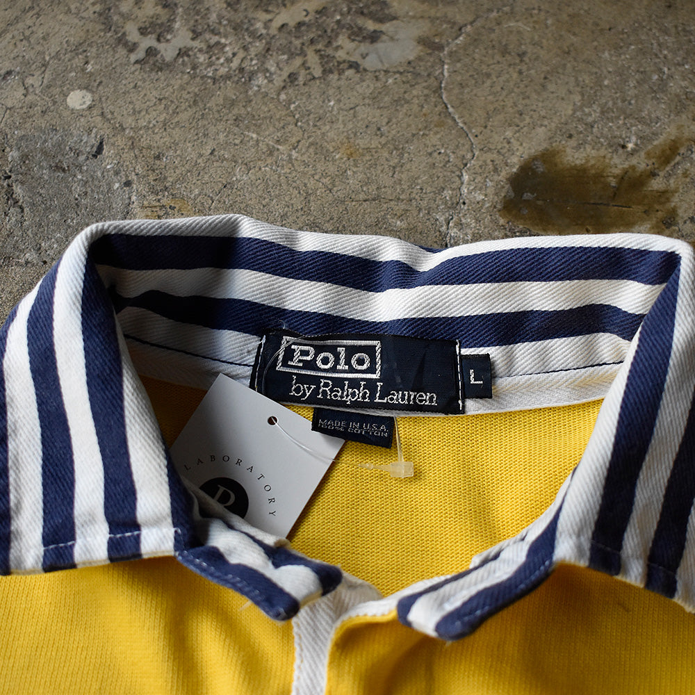 80's Polo Ralph Lauren “CROSS FLAG“ ラガーシャツ USA製 240720H