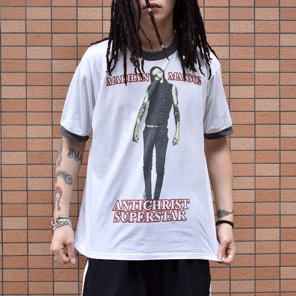 90's Marilyn Manson “ANTICHRIST SUPERSTAR” リンガーTシャツ 240602H