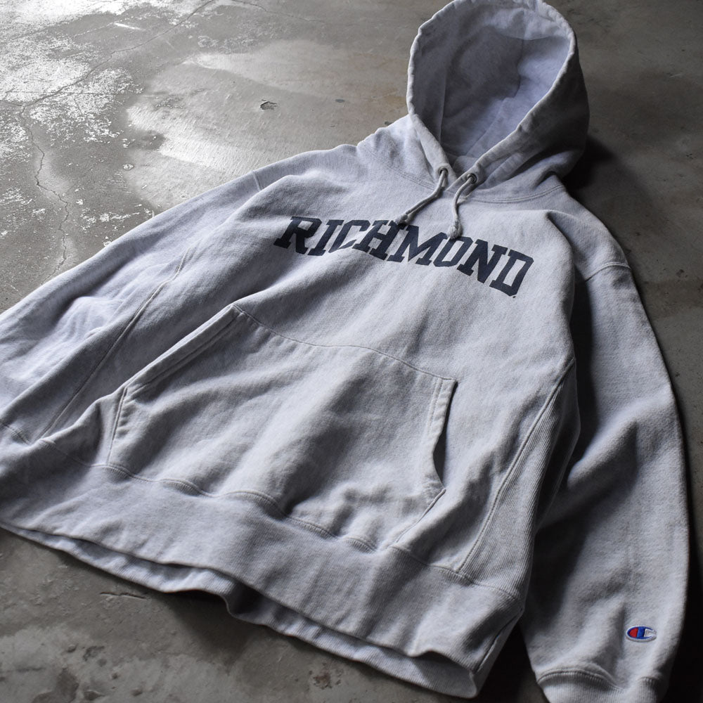 チャンピオン RICHMOND リバースウィーブ パーカー 2010年〜 グレー×ネイビー 古着