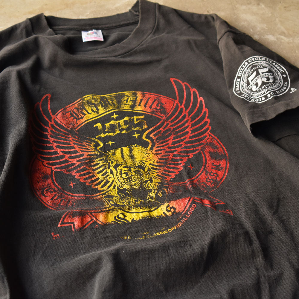 Blackhills cycle classics スタージス スカルウイング バイクTシャツ 1995年 ブラック USA製 ヴィンテージ