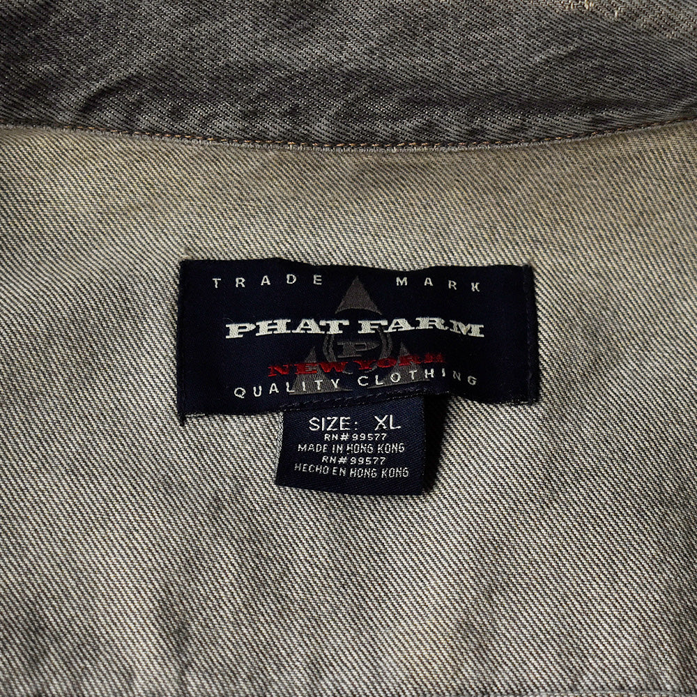 90's～ PHAT FARM ブラックデニムジャケット 231226H