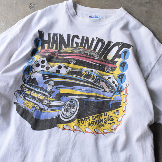 90's “HANGIN' DICE 1994 ” 両面プリント レーシング Tシャツ USA製 250428