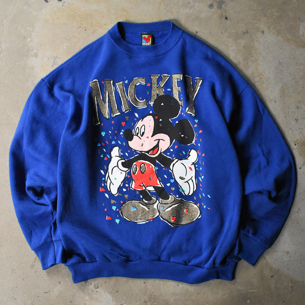 90's Disney ”Mickey” ミッキーマウス キャラ スウェット USA製 240710