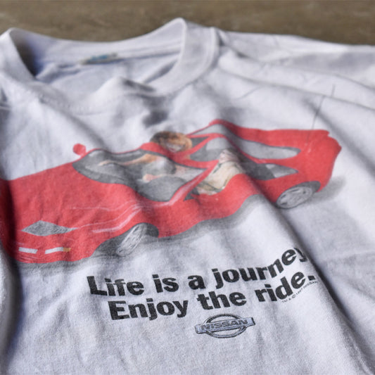 90’s NISSAN “Life is a journey Enjoy the ride.” 企業ロゴ Tシャツ USA製 240717