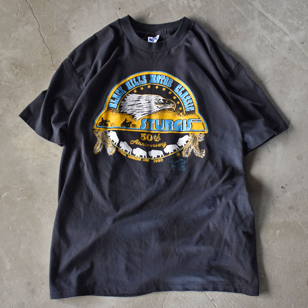 90's　デッドストック！ “Black Hills Motor Classic 50th Anniversary / STURGIS” バイクTシャツ　USA製　230811