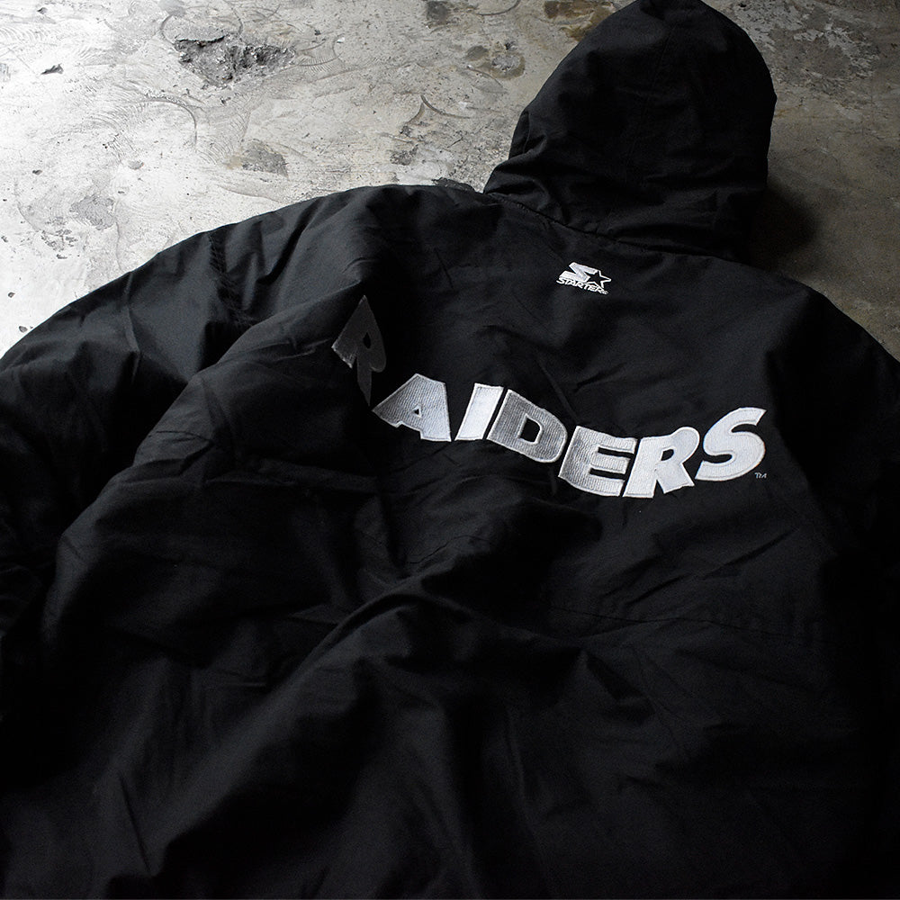 90's STARTER NFL "Las Vegas Raiders" 中綿入り ナイロンジャケット 231119H