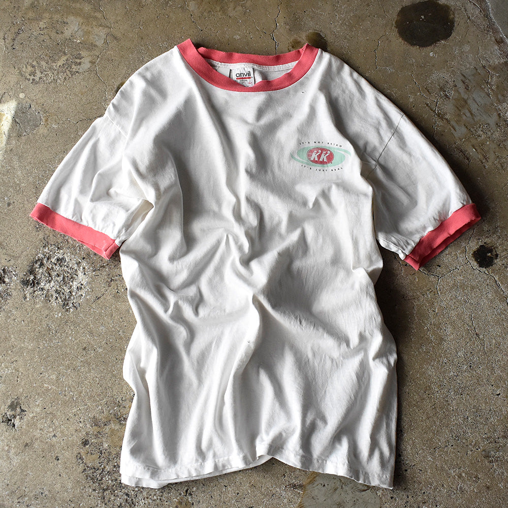 90's “Krispy Kreme Doughnuts“ リンガーTシャツ USA製 240813H