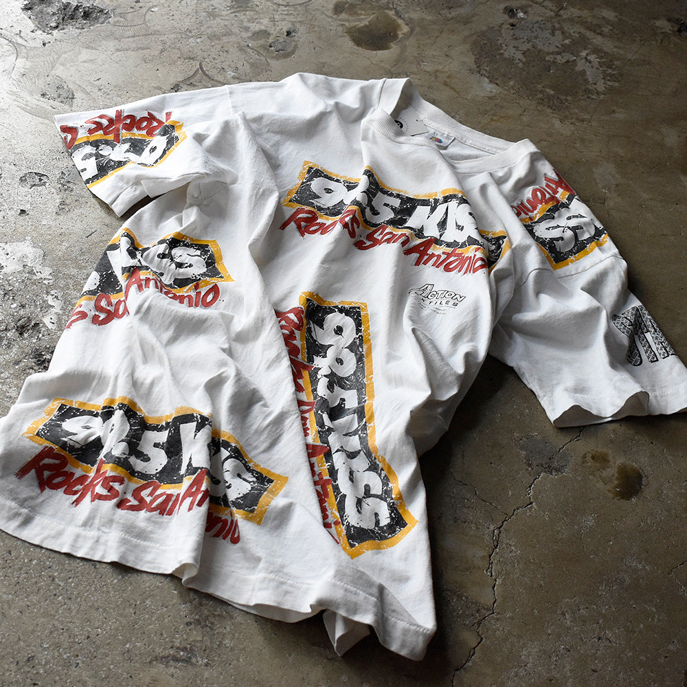 99.5 KISS ラジオ局 マルチロゴプリント Tシャツ 1990年 USA製 ヴィンテージ
