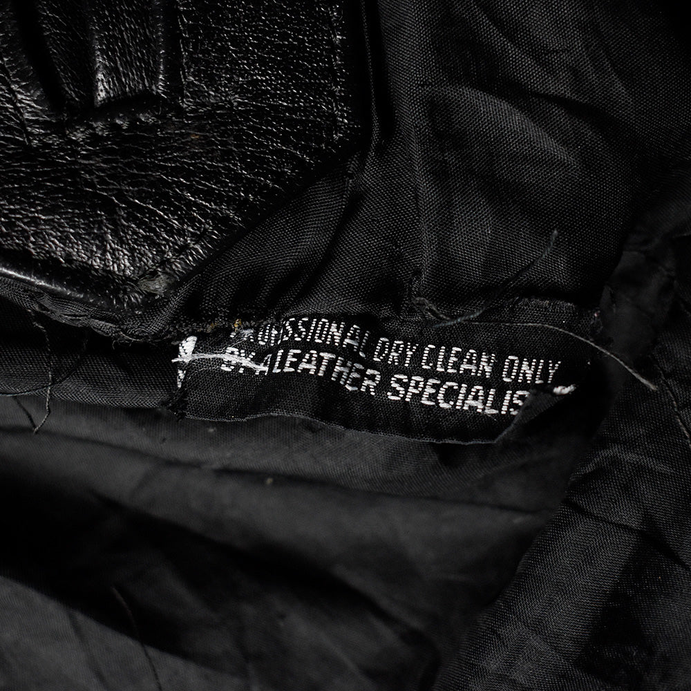 80's～ ハンドペイント！ PROTECH LEATHER APPAREL ライダース レザージャケット 240318H