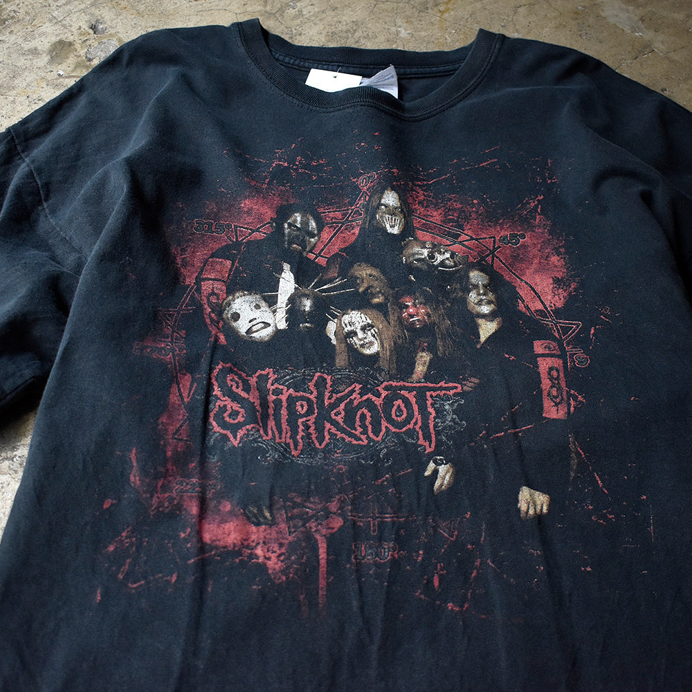 スリップノット メンバープリント バックロゴ Tシャツ 2000年代初頭 ギルダン 古着