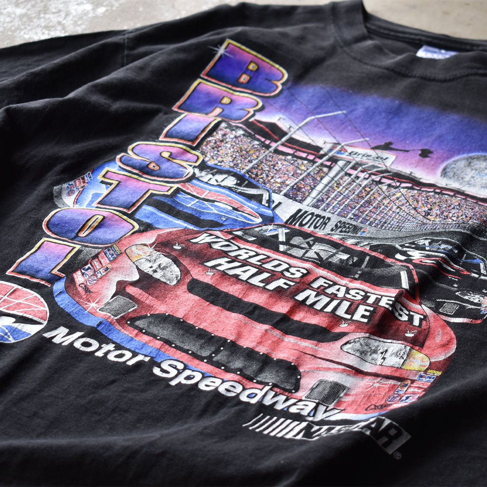 Y2K　NASCAR “Bristol Motor Speedway” 両面プリント レーシング Tシャツ 　230508