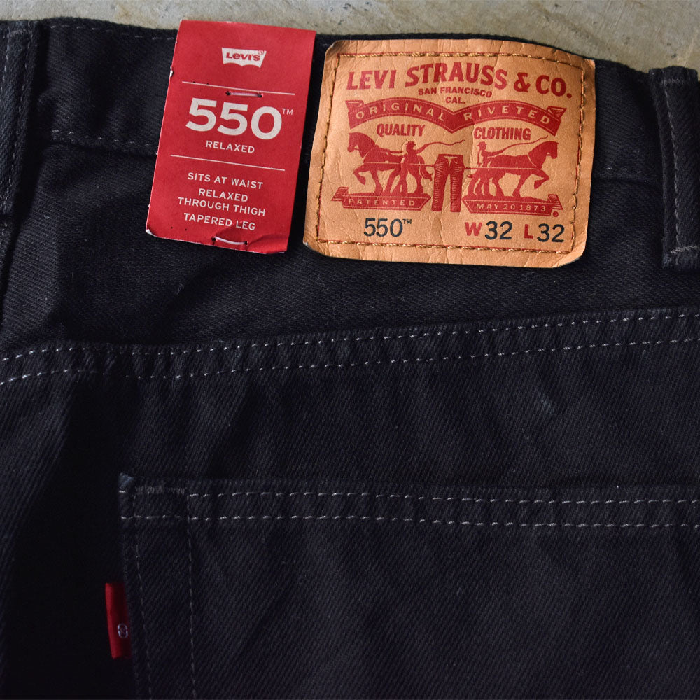 デッドストック！ Levi's 550 “RELAXED” ブラックデニムパンツ 231226