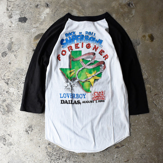 80's “Rock N Roll Superbowl“ Ozzy Osbourne/Loverboy/Foreigner ラグランスリーブTシャツ 250427H