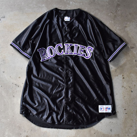 90’s Majestic “MLB Colorado Rockies” ベースボールシャツシャツ USA製 240923H