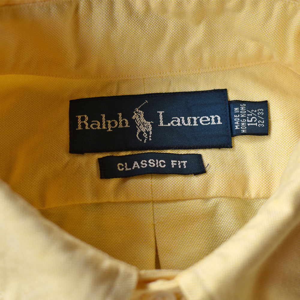 Ralph Lauren/ラルフ ローレン “CLASSIC FIT” イエロー ボタンダウンシャツ　230601