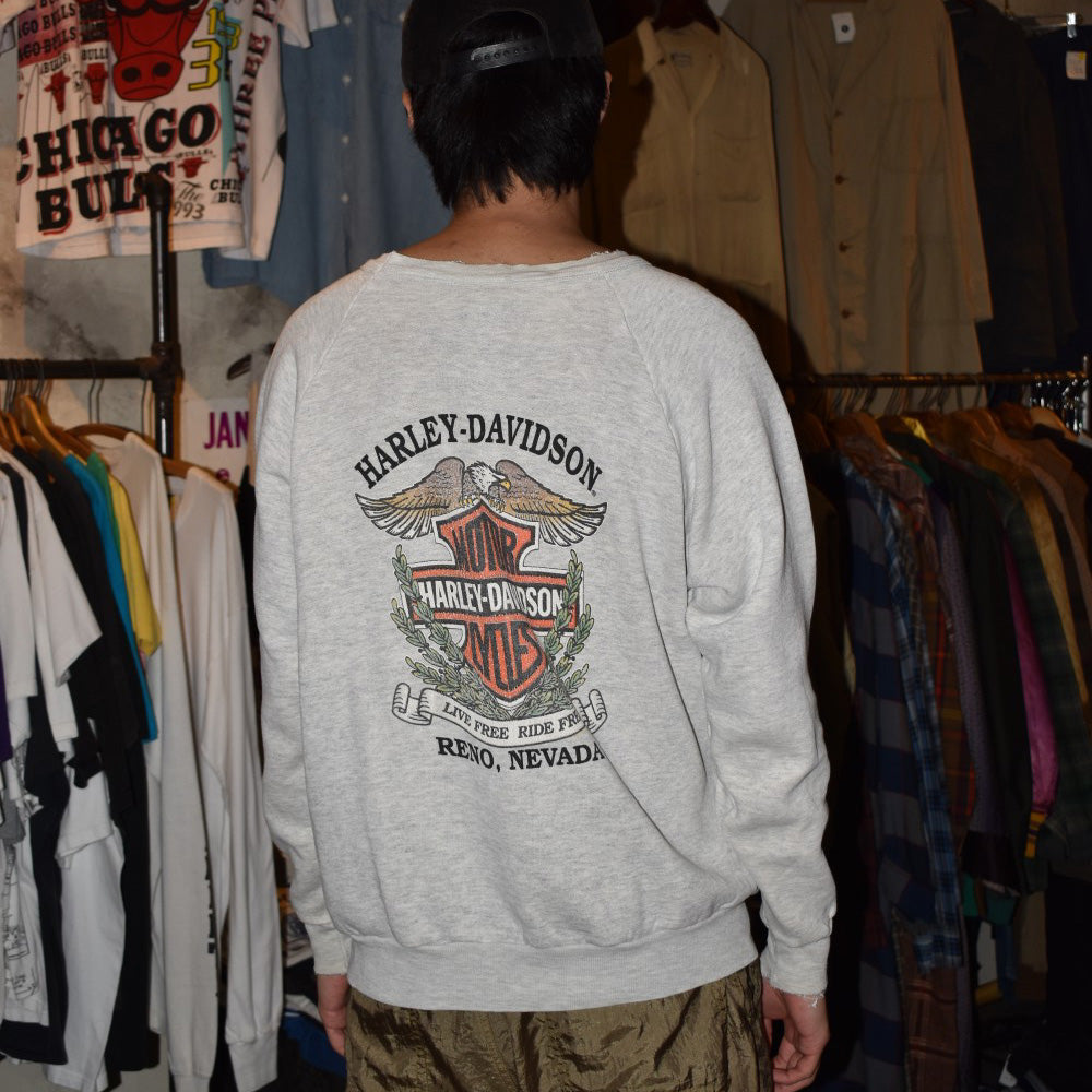90’s Harley-Davidson ラグランスウェット 260529H