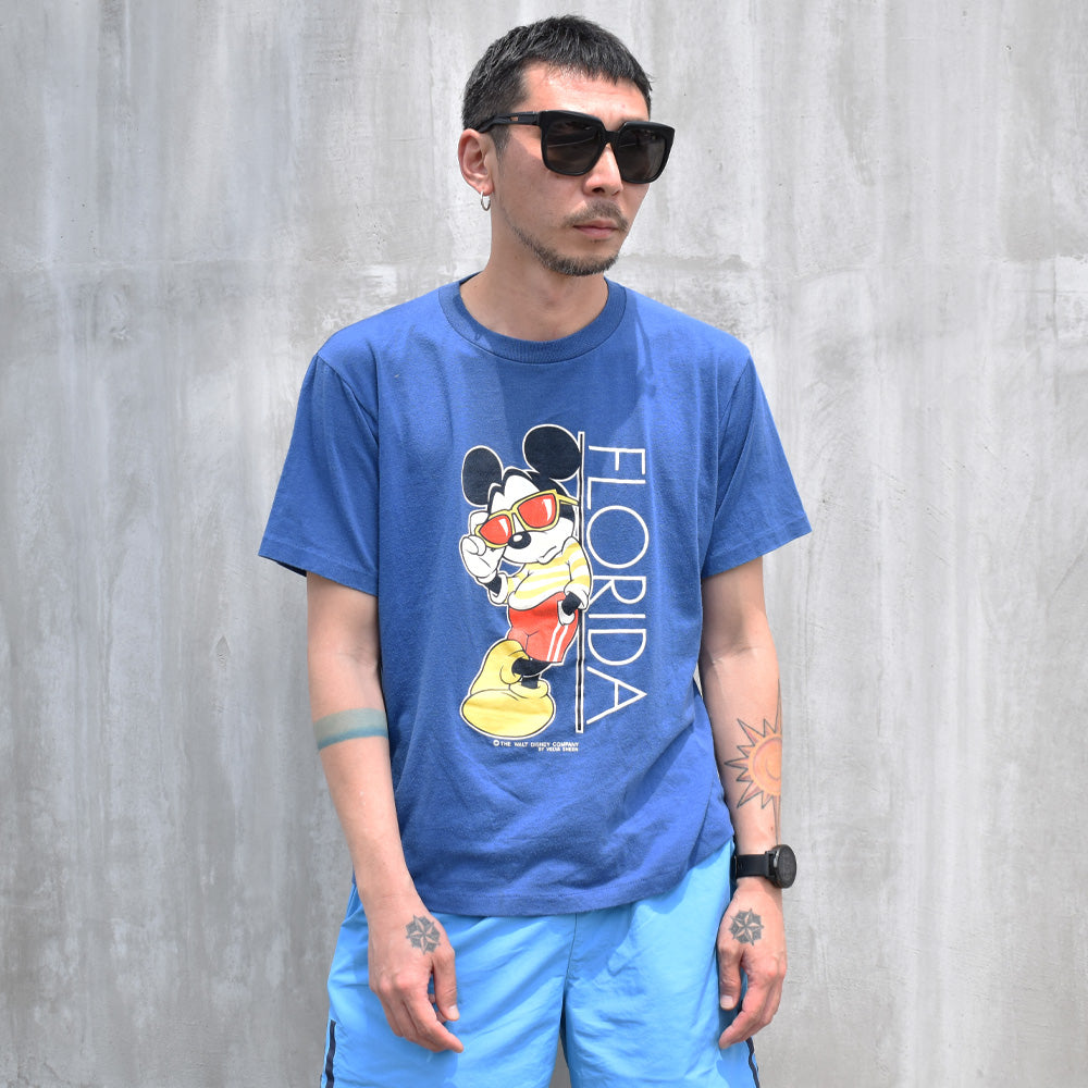 80’s　Mickey/ミッキー “FLORIDA” Tシャツ　USA製　230907