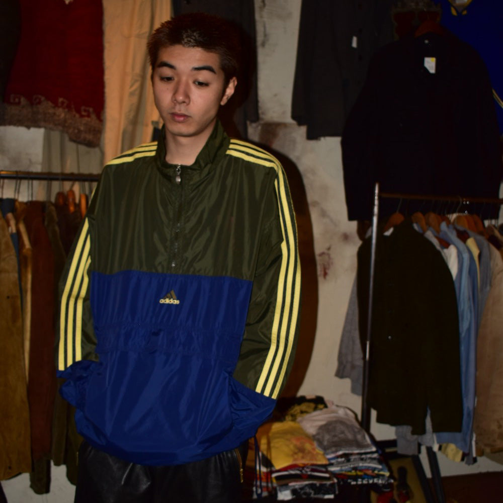 90’s adidas ハーフジップ ナイロン アノラック 261027H