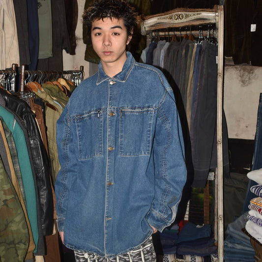 90's Karl Kani メタルプレート デニム シャツジャケット USA製 260310H