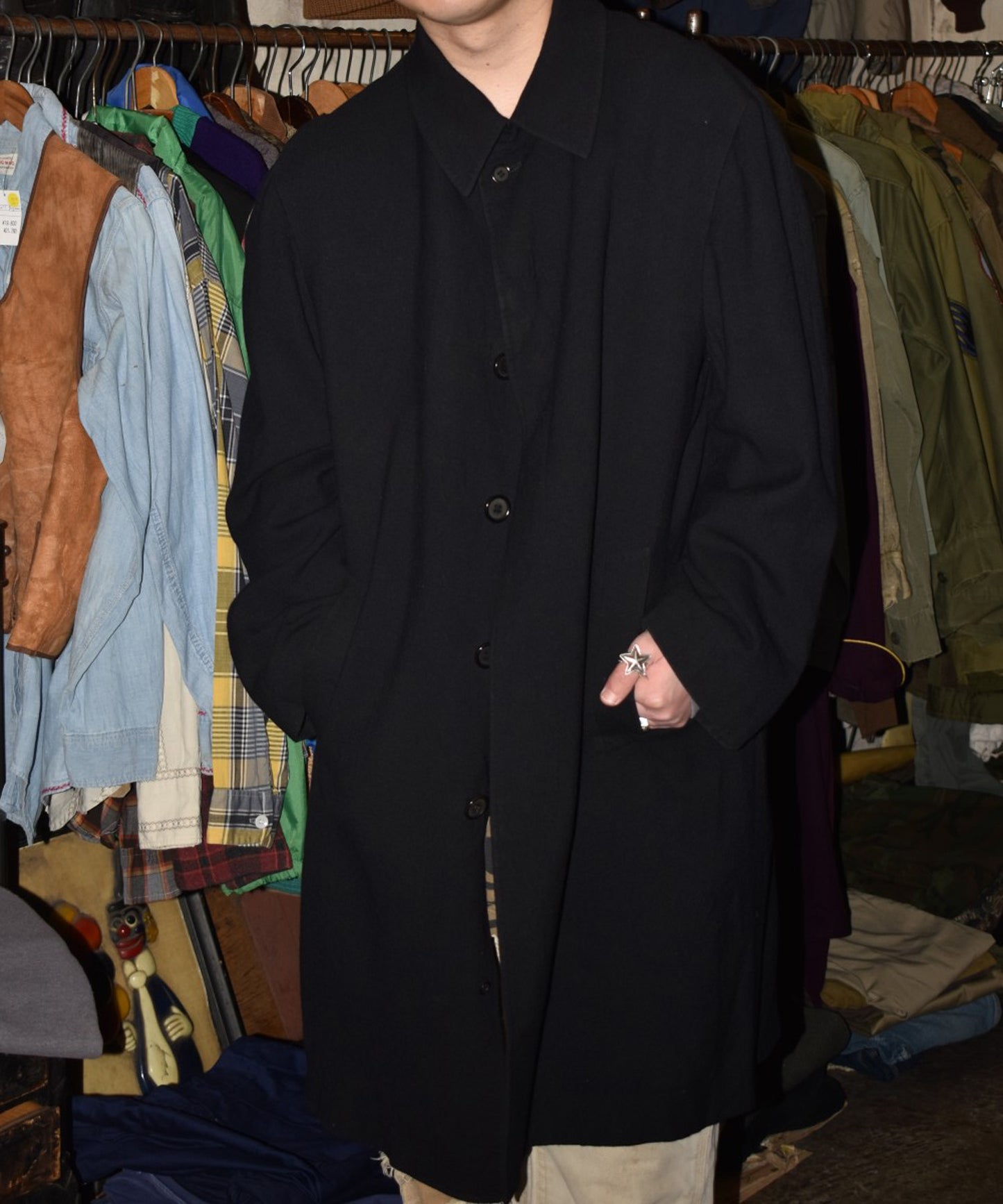 90's VALENTINO ウール ステンカラーコート 260120H