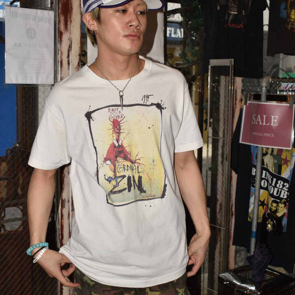 90's Ralph Steadman "Cardinal Zin" アートTシャツ 260707H