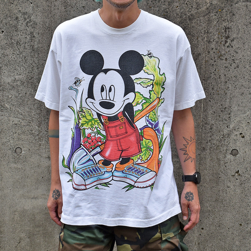 90's　Disney/ディズニー “Mickey” プリント Tシャツ　USA製　230606