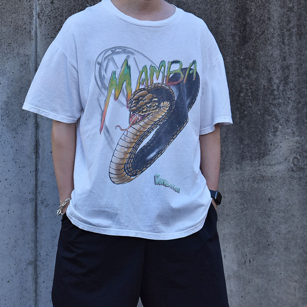 90's　“MANBA” 毒ヘビ アニマルプリント Tシャツ　230813
