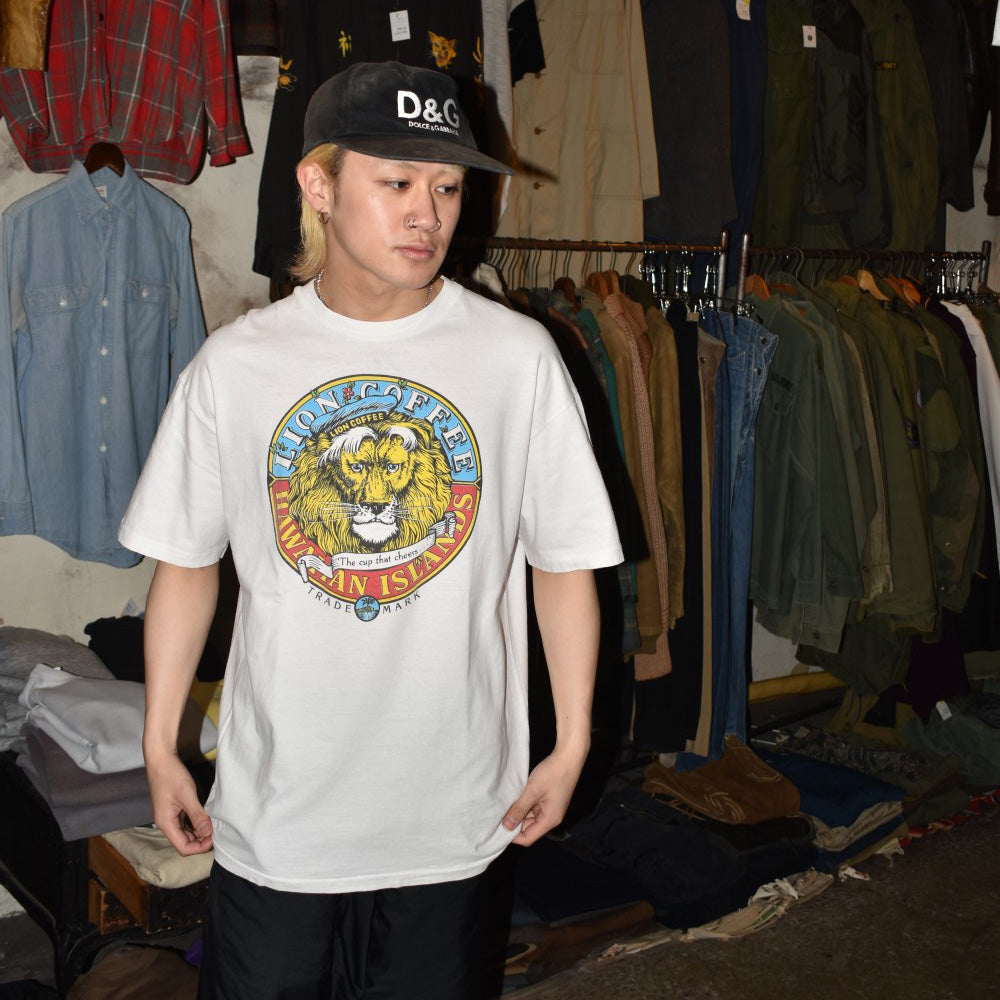 90’s LION COFFEE プリントTシャツ 260428H