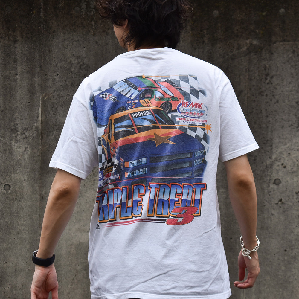 90's Phoenix International Raceway “TRIPLE TREAT” レーシング Tシャツ 231006