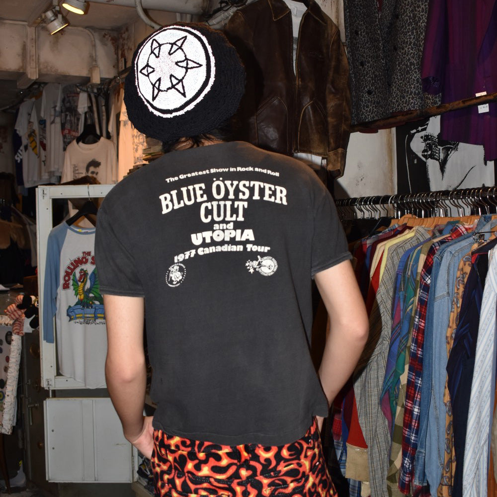 70's BLUE ÖYSTER CULT & UTOPIA "1977 Canadian Tour" ハードロック Tシャツ 260904H