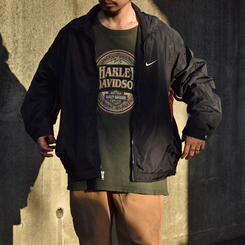 90's NIKE swoosh 刺繍ロゴ ナイロンジャケット 230915