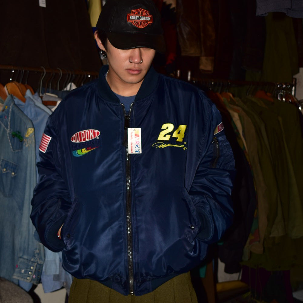 90’s N.O.S. NASCAR Jeff Gordon #24 DuPont MA-1 フライトジャケット 261020H