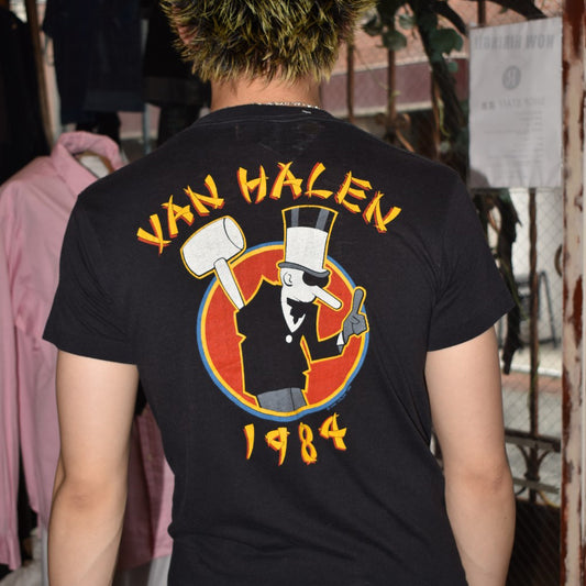 80's Van Halen "1984 Tour of the World" ハードロック Tシャツ 260626H