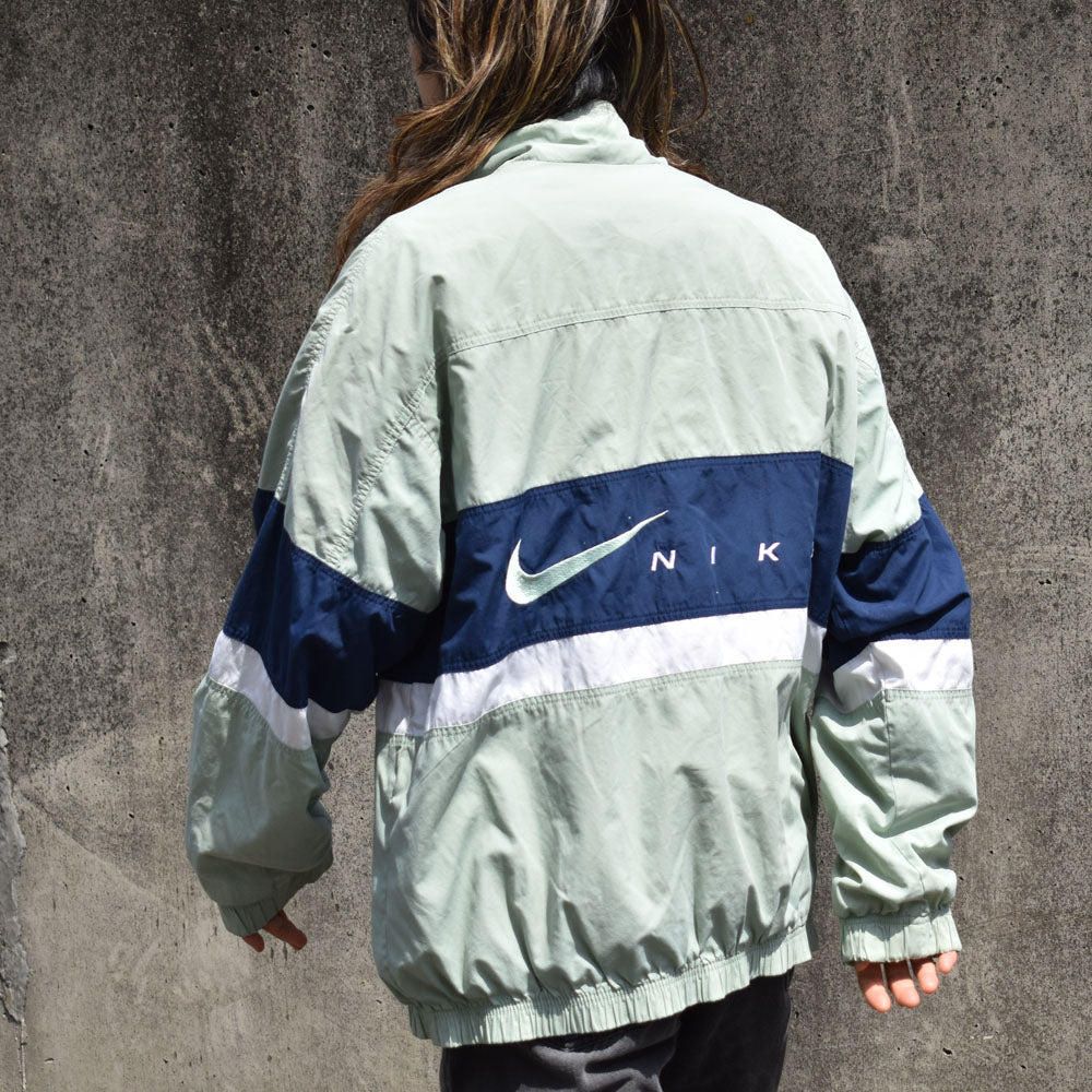 90’s NIKE 裏地付き ロゴ刺繡 トラックジャケット 240404