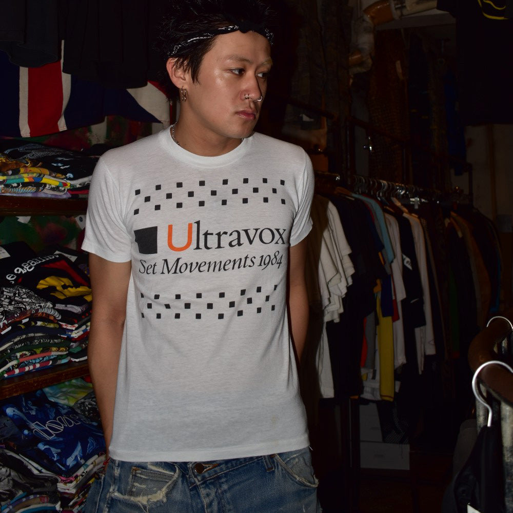80's Ultravox "Set Movements 1984" ニューウェーブ ロックTシャツ 261006HYY447