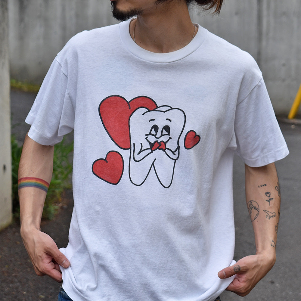 90's　カワイイ 歯 プリント Tシャツ　USA製　230521