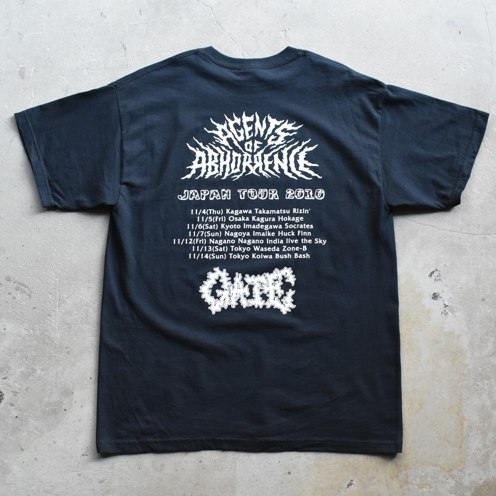 デッドストック！ Agents of Abhorrence × GATE "Grindcore Holocaust Japan Tour 2010" Tシャツ 250919