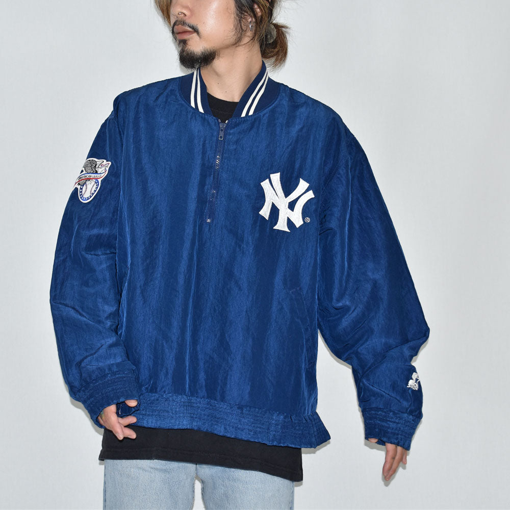 90's　STARTER/スターター ”New York Yankees" ワッペン付き ナイロンプルオーバー　USA製　230909