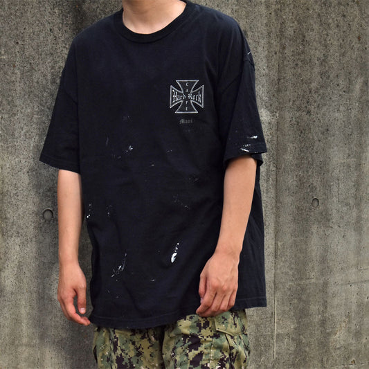 80's Hard Rock Cafe/ハードロックカフェ ペンキ! ロゴ Tシャツ USA製 230810