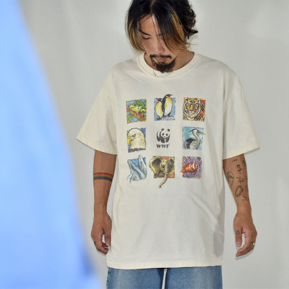 Y2K　WWF pannda アニマルプリント Tシャツ　USA製　230806