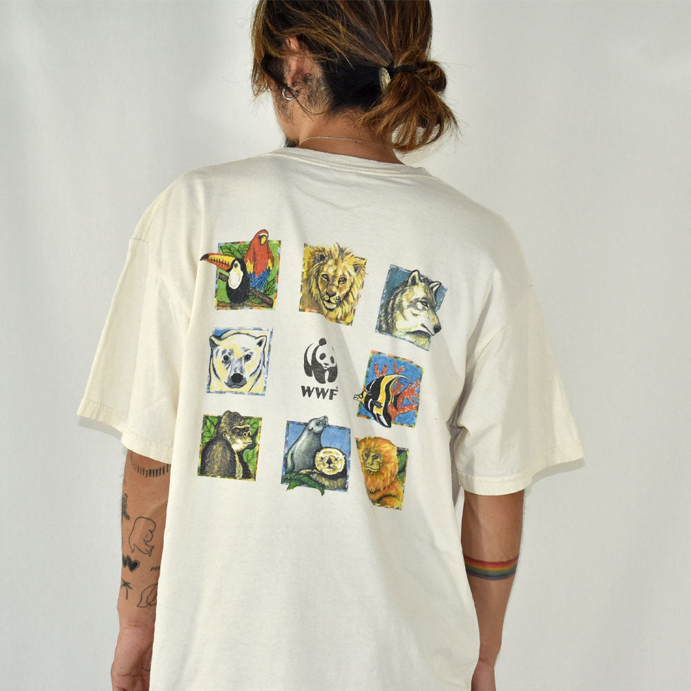 Y2K　WWF pannda アニマルプリント Tシャツ　USA製　230806