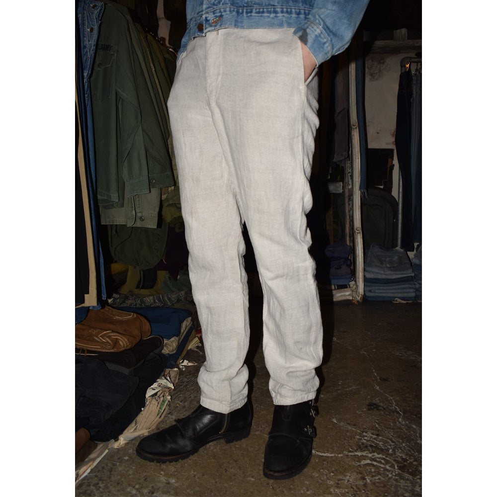 1920's~ Antique French Linen Trousers リネン ワークパンツ 260428H