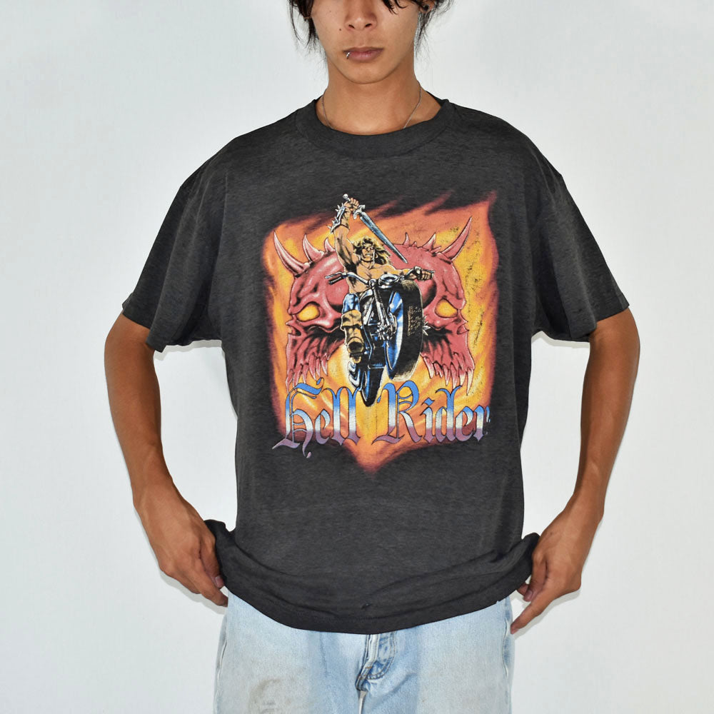 80's　“Hell Rider” バイクTシャツ　230808