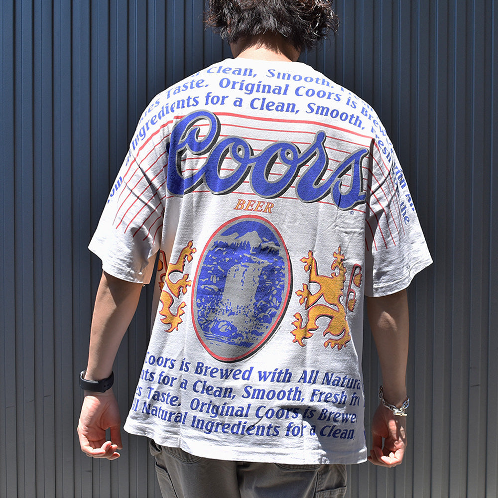 90's　Coors/クアーズ “BEER” AOP Tシャツ　USA製　230803