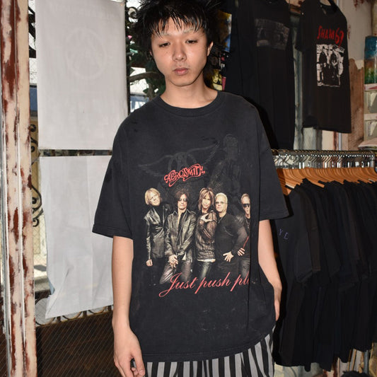 Y2K AEROSMITH "Just Push Play" 空山基 ロックTシャツ 260703H