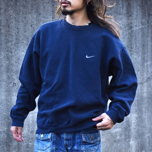 90’s NIKE swoosh 刺繍ロゴ スウェット USA製 240105